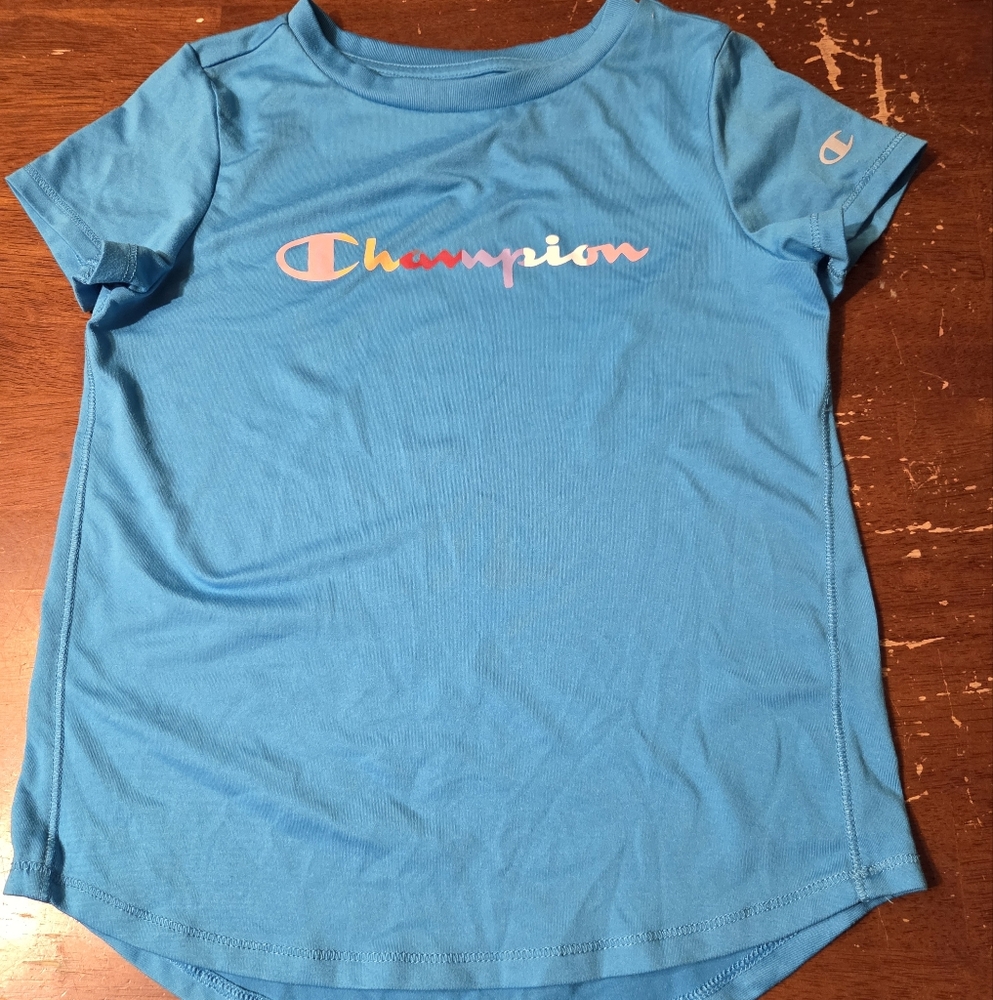 Champion  Aqua Blue Short Sleeve Tee